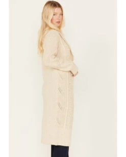 Cleo + Wolf Women's Boucle & Cable Knit Duster