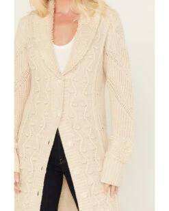 Cleo + Wolf Women's Boucle & Cable Knit Duster 7 Cleo + Wolf Women's Boucle & Cable Knit Duster -Modern Fashion Sales 2000380784 103 P3