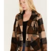 Idyllwind Women's Maryville Plaid Print Fringe Jacket