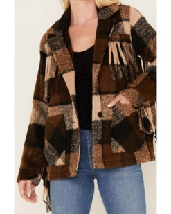 Idyllwind Women's Maryville Plaid Print Fringe Jacket -Modern Fashion Sales 2000381480 200 P3