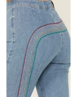 Lee Women's Light Wash High Rise Rainbow Super Flare Jeans 7 Lee Women's Light Wash High Rise Rainbow Super Flare Jeans -Modern Fashion Sales 2000382465 400 P4