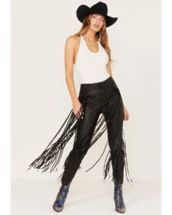 Wonderwest Women's Leather Fringe Pants -Modern Fashion Sales 2000382473 001 P2