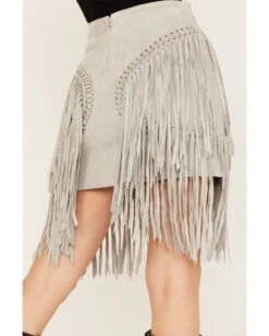 Wonderwest Women's Suede Fringe Mini Skirt -Modern Fashion Sales 2000382475 020 P4