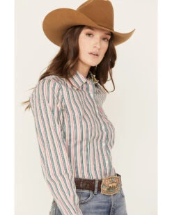 Cinch Women's Striped Long Sleeve Button-Down Western Shirt 6 Cinch Women's Striped Long Sleeve Button-Down Western Shirt -Modern Fashion Sales 2000382739 900 P2