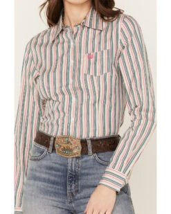Cinch Women's Striped Long Sleeve Button-Down Western Shirt 7 Cinch Women's Striped Long Sleeve Button-Down Western Shirt -Modern Fashion Sales 2000382739 900 P3