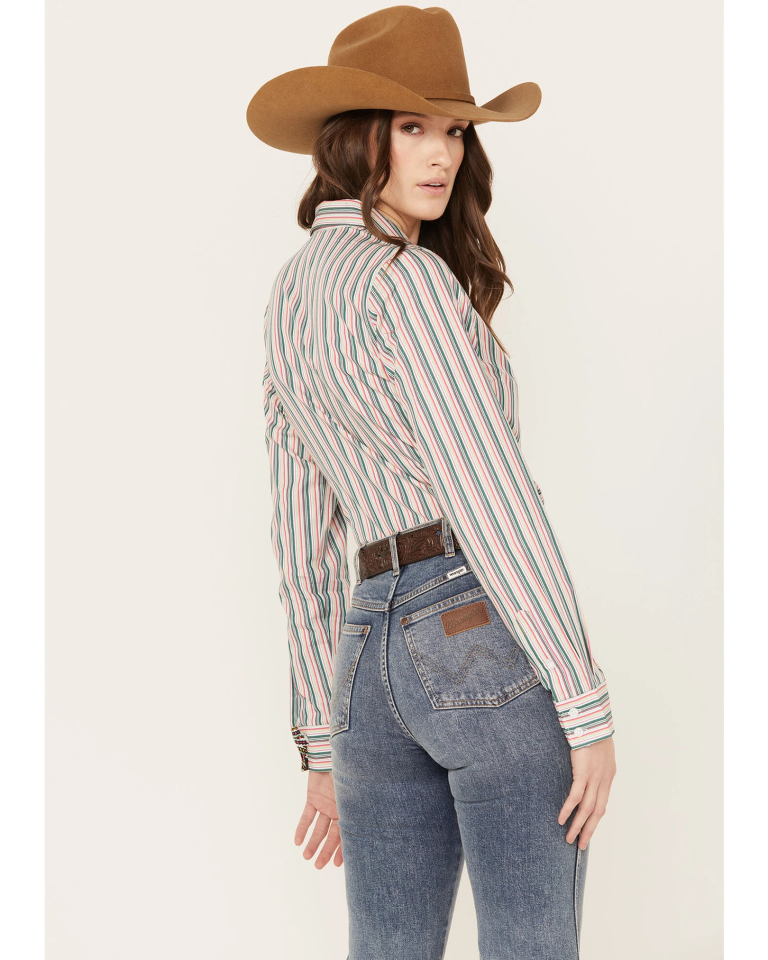 Cinch Women's Striped Long Sleeve Button-Down Western Shirt 1 Cinch Women's Striped Long Sleeve Button-Down Western Shirt