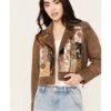 Cleo + Wolf Women's Patchwork Leather Moto Jacket