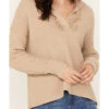 Cleo + Wolf Women's Drop Shoulder Ribbed Sweater