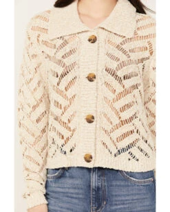 Cleo + Wolf Women's Cropped Boxy Cardigan