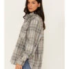 Cleo + Wolf Women's Long Sleeve Snap Plaid Shacket