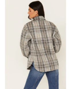 Cleo + Wolf Women's Long Sleeve Snap Plaid Shacket 7 Cleo + Wolf Women's Long Sleeve Snap Plaid Shacket -Modern Fashion Sales 2000382946 461 P4