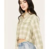 Cleo + Wolf Women's Long Sleeve Cropped Shirt