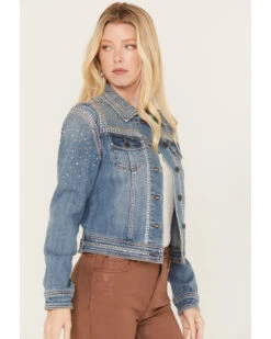 Idyllwind Women's Shiloh Drive Embellished Denim Trucker Jacket