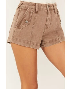 Cleo + Wolf Women's High Rise Stretch Shorts 7 Cleo + Wolf Women's High Rise Stretch Shorts -Modern Fashion Sales 2000383232 251 P2