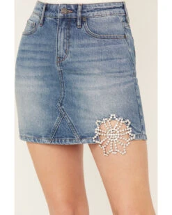 Idyllwind Women's Baryywood High Rise Denim Rhinestone Skirt 6 Idyllwind Women's Baryywood High Rise Denim Rhinestone Skirt -Modern Fashion Sales 2000383309 414 P2
