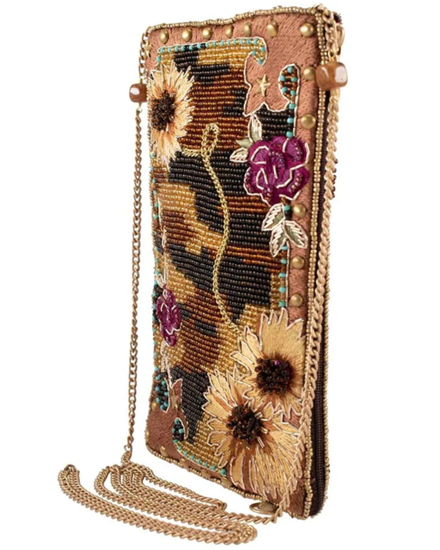 Mary Frances Women's Out On The Prairie Handmade Sunflower Embroidered Crossbody Phone Bag 1 Mary Frances Women's Out On The Prairie Handmade Sunflower Embroidered Crossbody Phone Bag