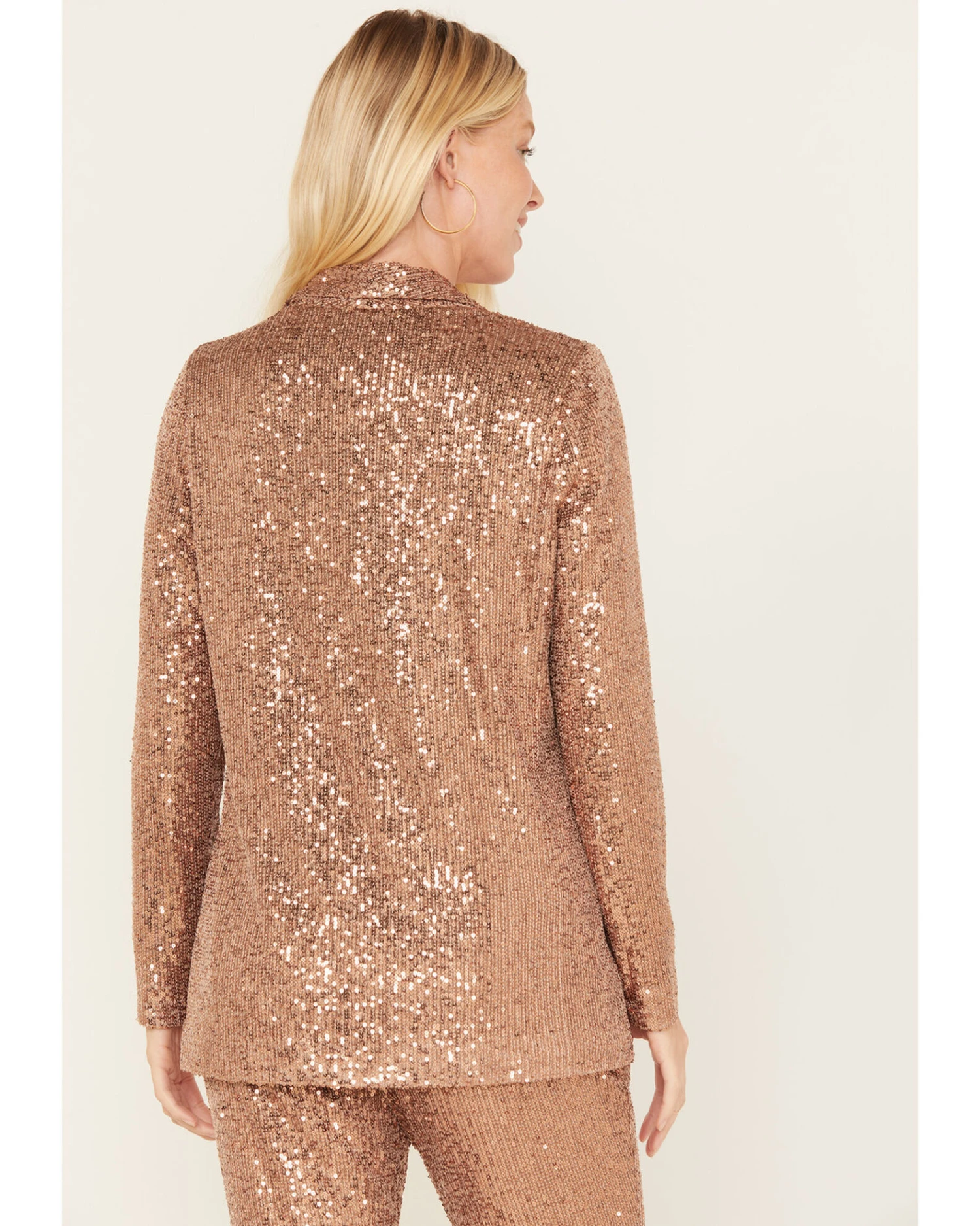 Sadie & Sage Women's Inferno Sequin Blazer 4 Sadie & Sage Women's Inferno Sequin Blazer - Image 4