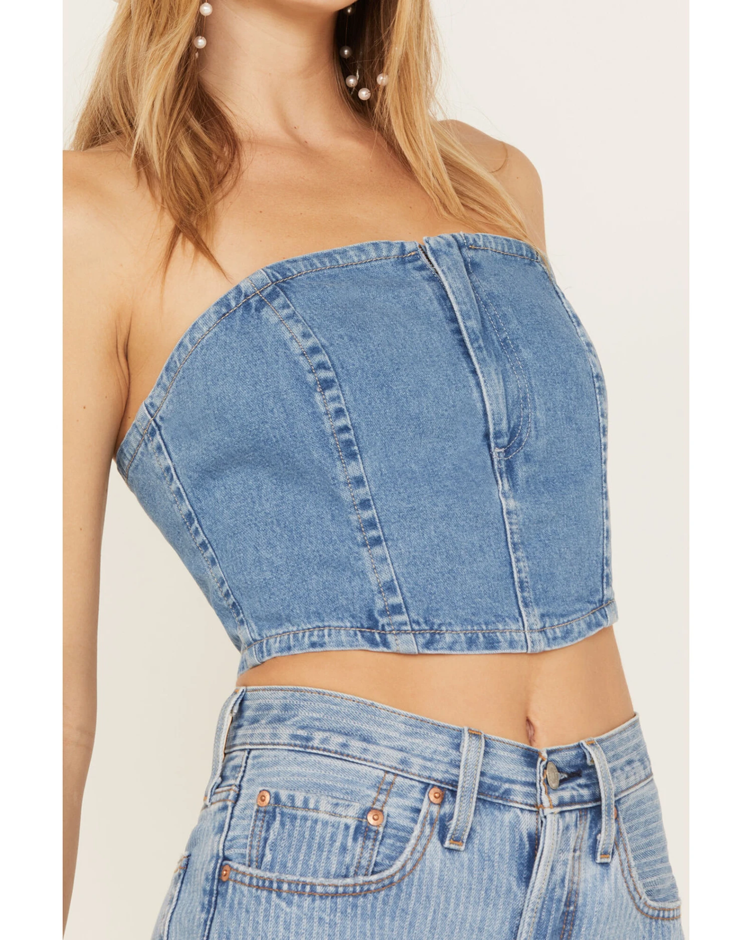 Wrangler Women's Denim Bustier 1 Wrangler Women's Denim Bustier