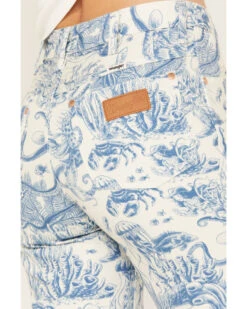 Wrangler Women's High Rise Nautical Print Wanderer Flare Jeans -Modern Fashion Sales 2000383489 900 P4