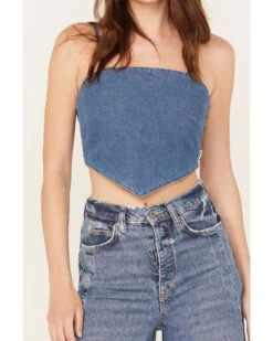 Wrangler Women's Dark Wash Denim Kassidy Bandana Top 6 Wrangler Women's Dark Wash Denim Kassidy Bandana Top -Modern Fashion Sales 2000383495 400 P3