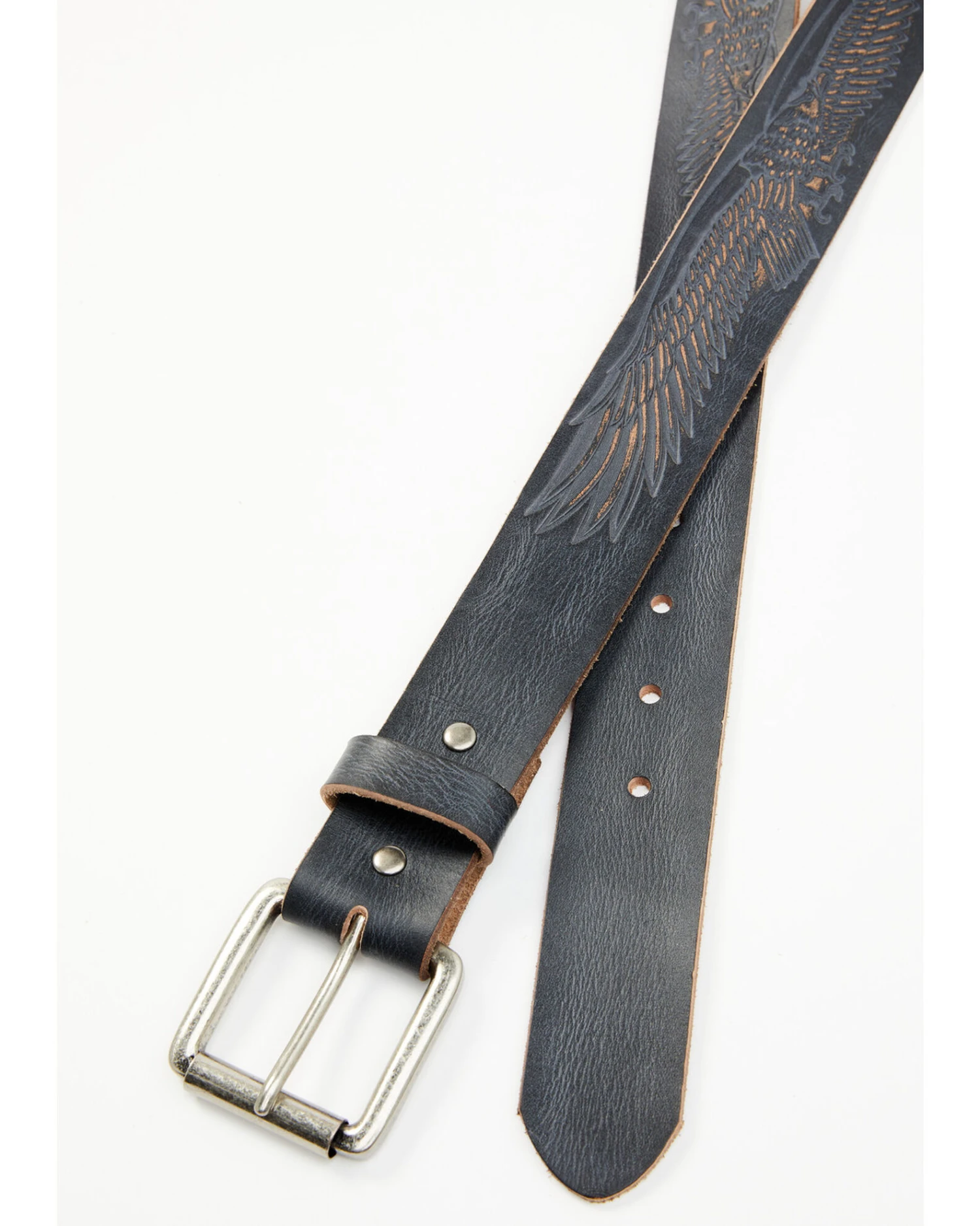 Brothers & Sons Men's Tooled Flying Eagle Belt 1 Brothers & Sons Men's Tooled Flying Eagle Belt