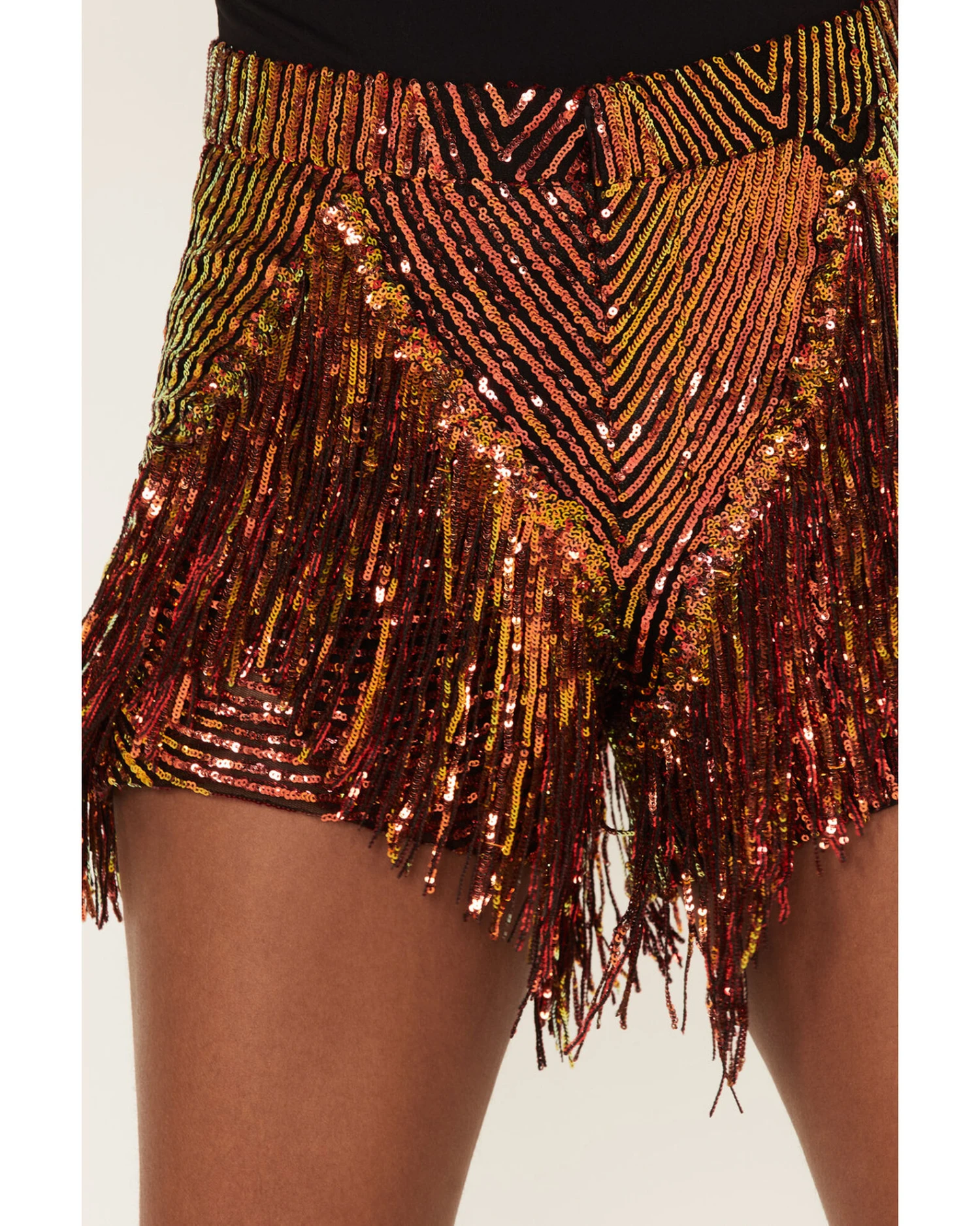 Any Old Iron Women's Sequins And Fringe Shorts 2 Any Old Iron Women's Sequins And Fringe Shorts - Image 2