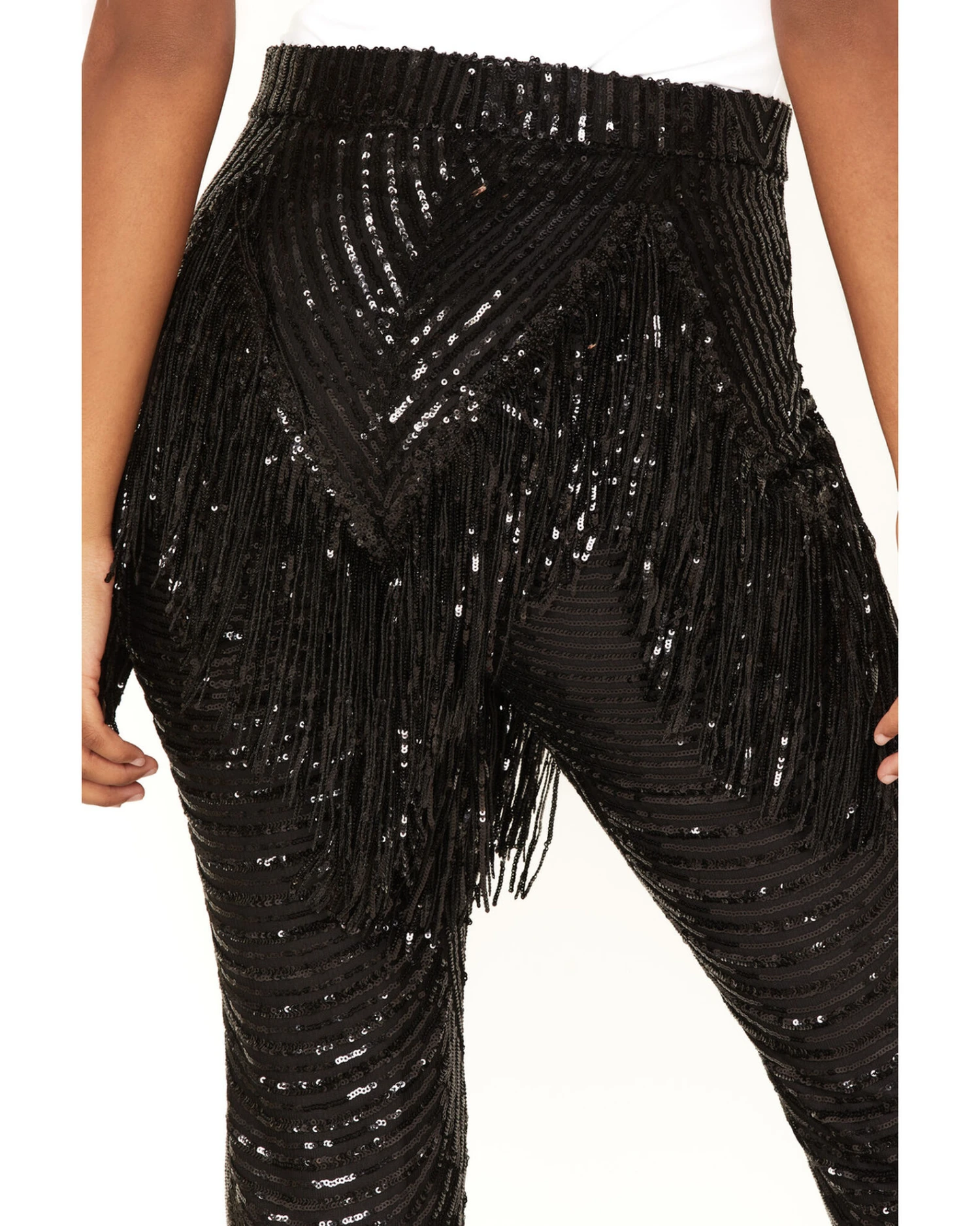 Any Old Iron Women's Beaded Fringe Flare Pants 4 Any Old Iron Women's Beaded Fringe Flare Pants - Image 4