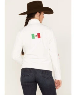 Ariat Women's Classic Team Mexico Flag Softshell Jacket -Modern Fashion Sales 2000384683 100 P4