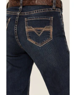 Rock & Roll Denim Women's Dark Wash Mid Rise Extra Stretch Riding Bootcut Jeans -Modern Fashion Sales 2000385094 416 P2