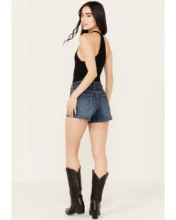 Rock & Roll Denim Women's Medium Wash Mid Rise Extra Stretch Seam Shorts -Modern Fashion Sales 2000385100 414 P3