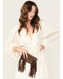 Vintage Boho Bags Women's Fringe Luxury Designer Monogram Logo Wristlet 5 Vintage Boho Bags Women's Fringe Luxury Designer Monogram Logo Wristlet -Modern Fashion Sales 2000385104 200 P1