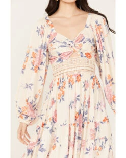 Angie Women's Long Sleeve Floral Mini Dress