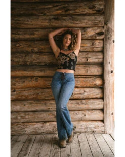 Idyllwind Women's Jessamine Embroidered Smocked Back Crop Top