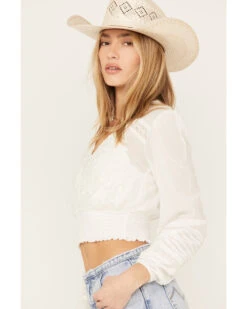 Shyanne Women's Long Sleeve Embroidered Blouse