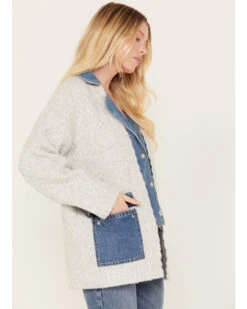 Colortree Women's Denim Sweater Cardigan -Modern Fashion Sales 2000387343 020 P2