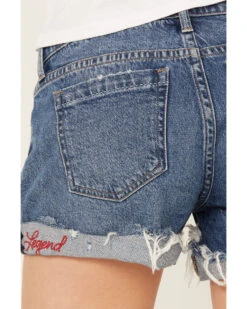 Lucky Brand Women's Medium Wash Seeing Stars Low Rise Distressed Shorts 6 Lucky Brand Women's Medium Wash Seeing Stars Low Rise Distressed Shorts -Modern Fashion Sales 2000388110 414 P4