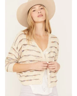 Molly Bracken Women's Striped Button Down Cardigan