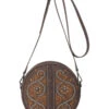 Montana West Women's Floral Embroidered Collection Circle Crossbody Handbag