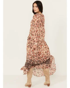 Free People Women's See It Through Floral Long Sleeve Maxi Dress 6 Free People Women's See It Through Floral Long Sleeve Maxi Dress -Modern Fashion Sales 2000390287 900 P4