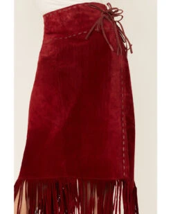 Scully Women's Suede Leather Fringe Skirt -Modern Fashion Sales 225D49 70 P2