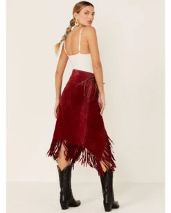 Scully Women's Suede Leather Fringe Skirt -Modern Fashion Sales 225D49 70 P4