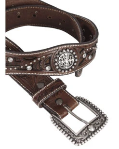 Ariat Scalloped Hand Tooled & Embellished Western Belt -Modern Fashion Sales 258U52 41 D1