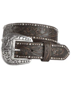 Ariat Women's Tooled & Studded Leather Belt