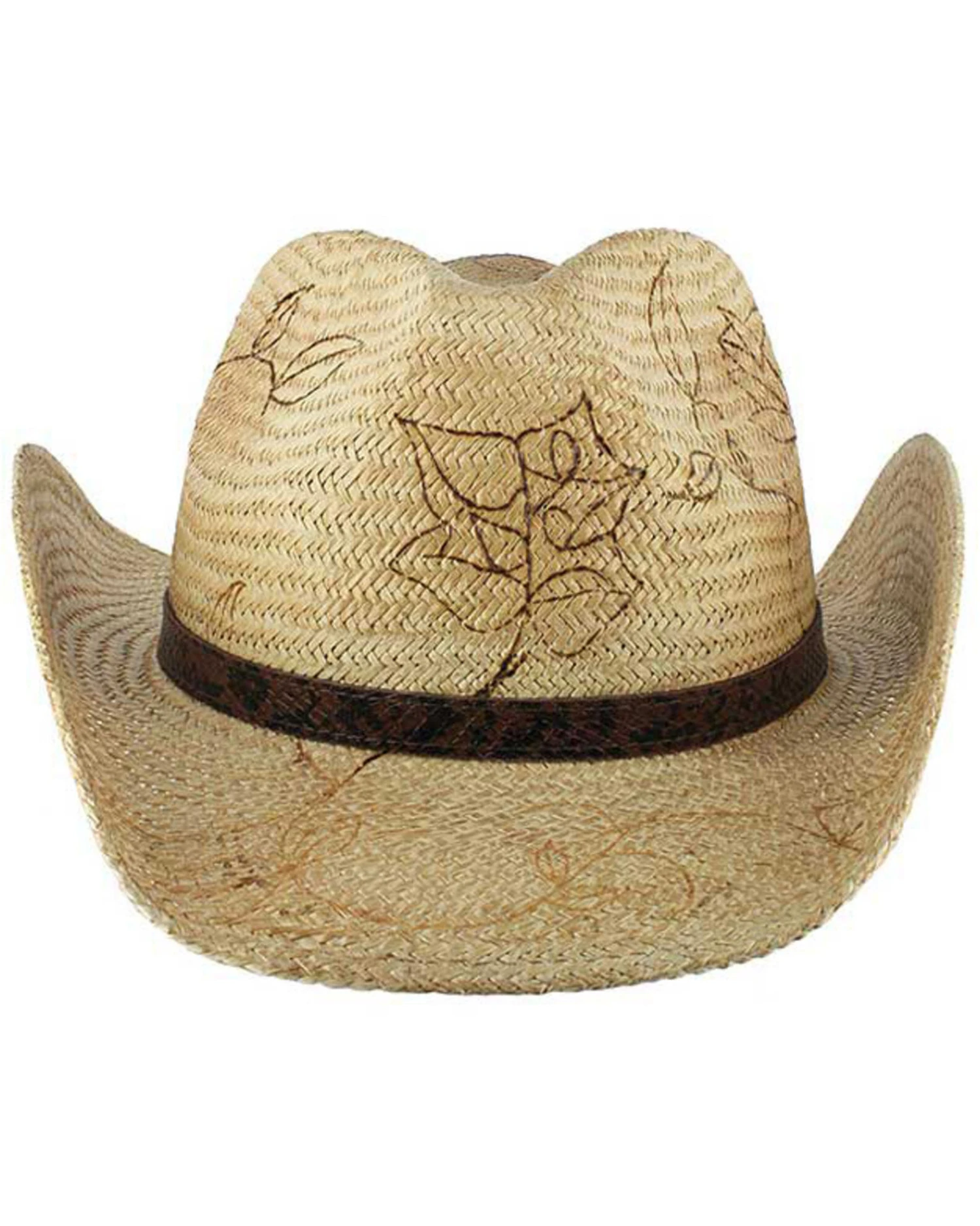 Shyanne Women's Floral Branded Straw Hat 4 Shyanne Women's Floral Branded Straw Hat - Image 4
