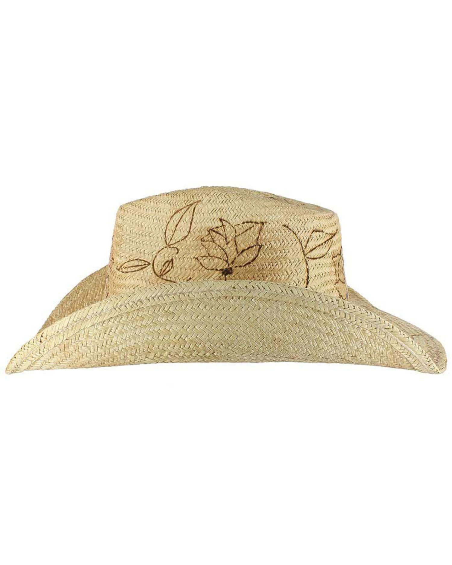 Shyanne Women's Floral Branded Straw Hat 3 Shyanne Women's Floral Branded Straw Hat - Image 3
