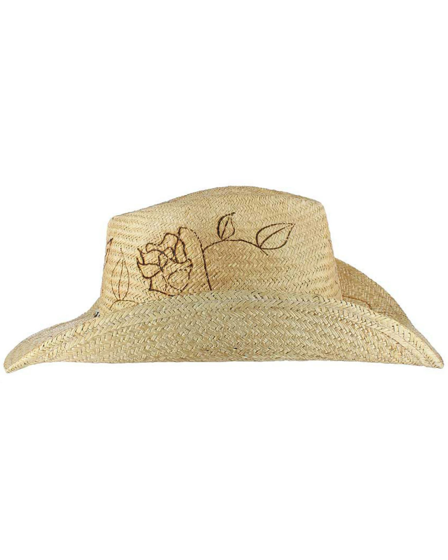 Shyanne Women's Floral Branded Straw Hat 1 Shyanne Women's Floral Branded Straw Hat