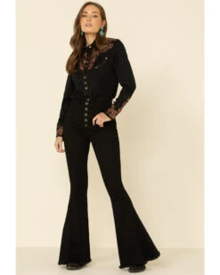 Scully Women's Floral Embroidered Western Shirt -Modern Fashion Sales 658137 89 P2