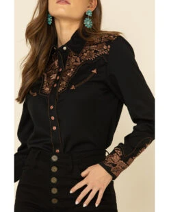 Scully Women's Floral Embroidered Western Shirt -Modern Fashion Sales 658137 89 P3